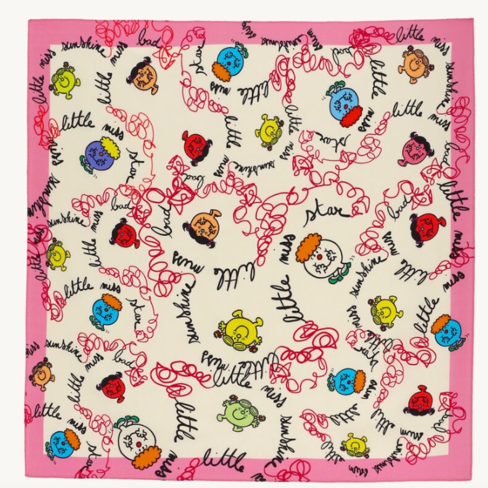 Printed silk twill scarf from Sandro